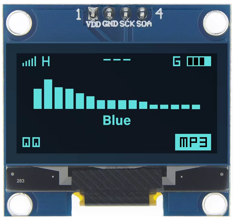 1,3" OLED-Anzeigemodul Blue Farbantriebschip SH1106 128X64 1,3 Zoll