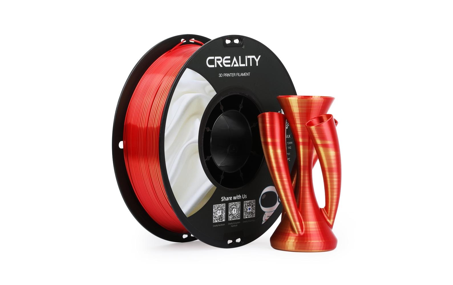 Creality Filament PLA Silk Gold/Rot, 1.75 mm, 1 kg