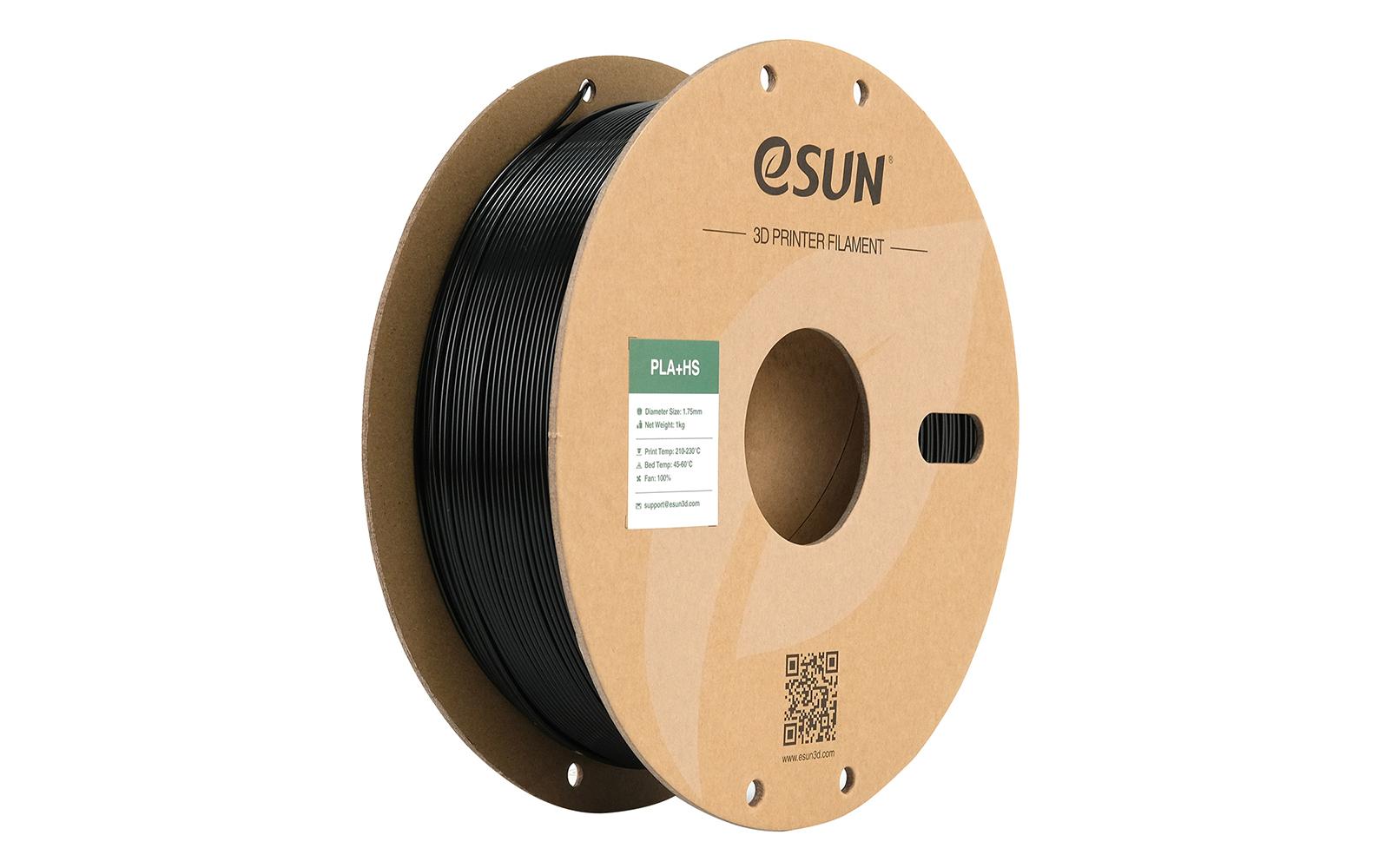 eSun Filament PLA+ HS Schwarz 1.75 mm 1 kg