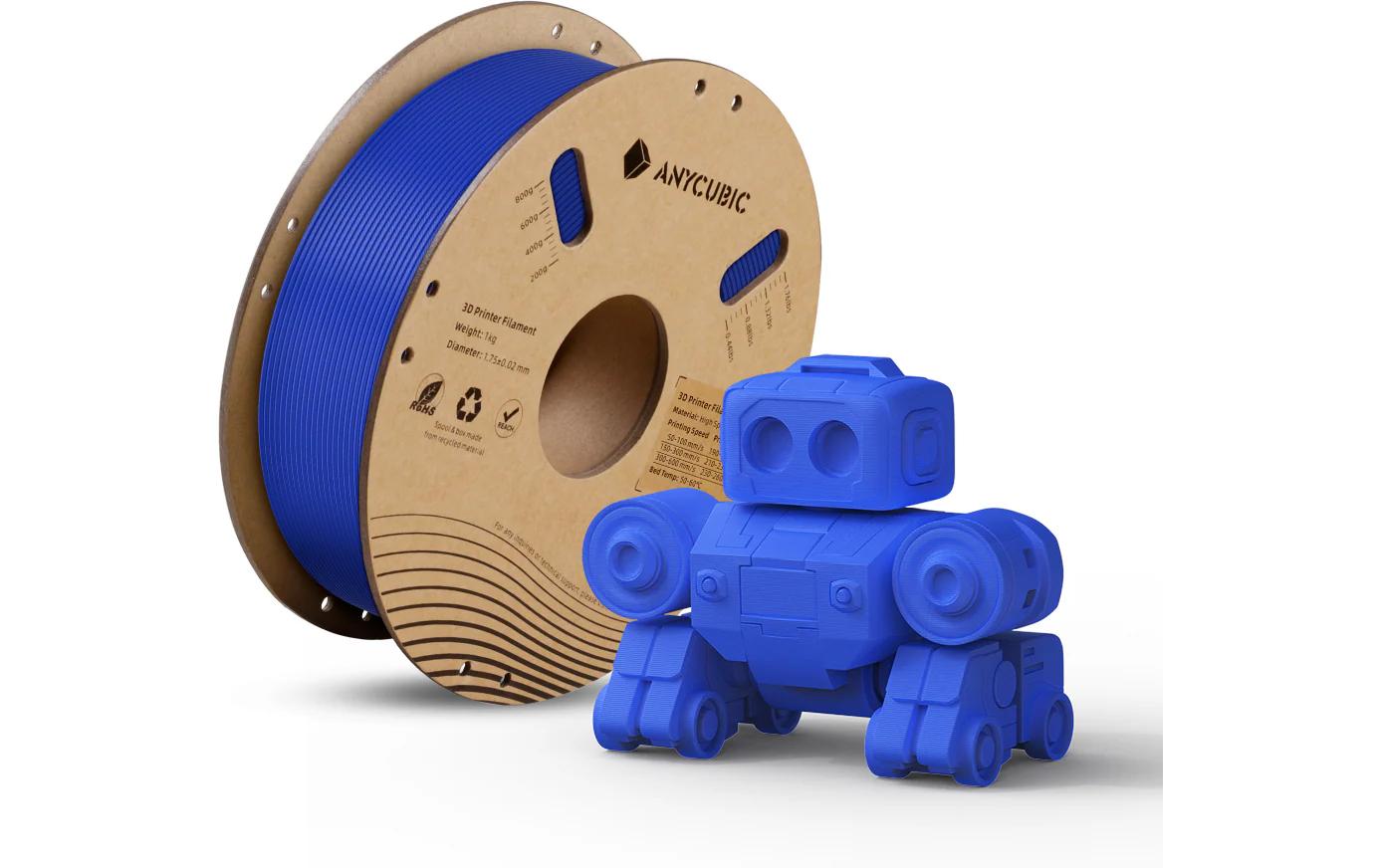 Anycubic Filament Anycubic PLA High Speed Blau 1.75 mm 1.125 kg