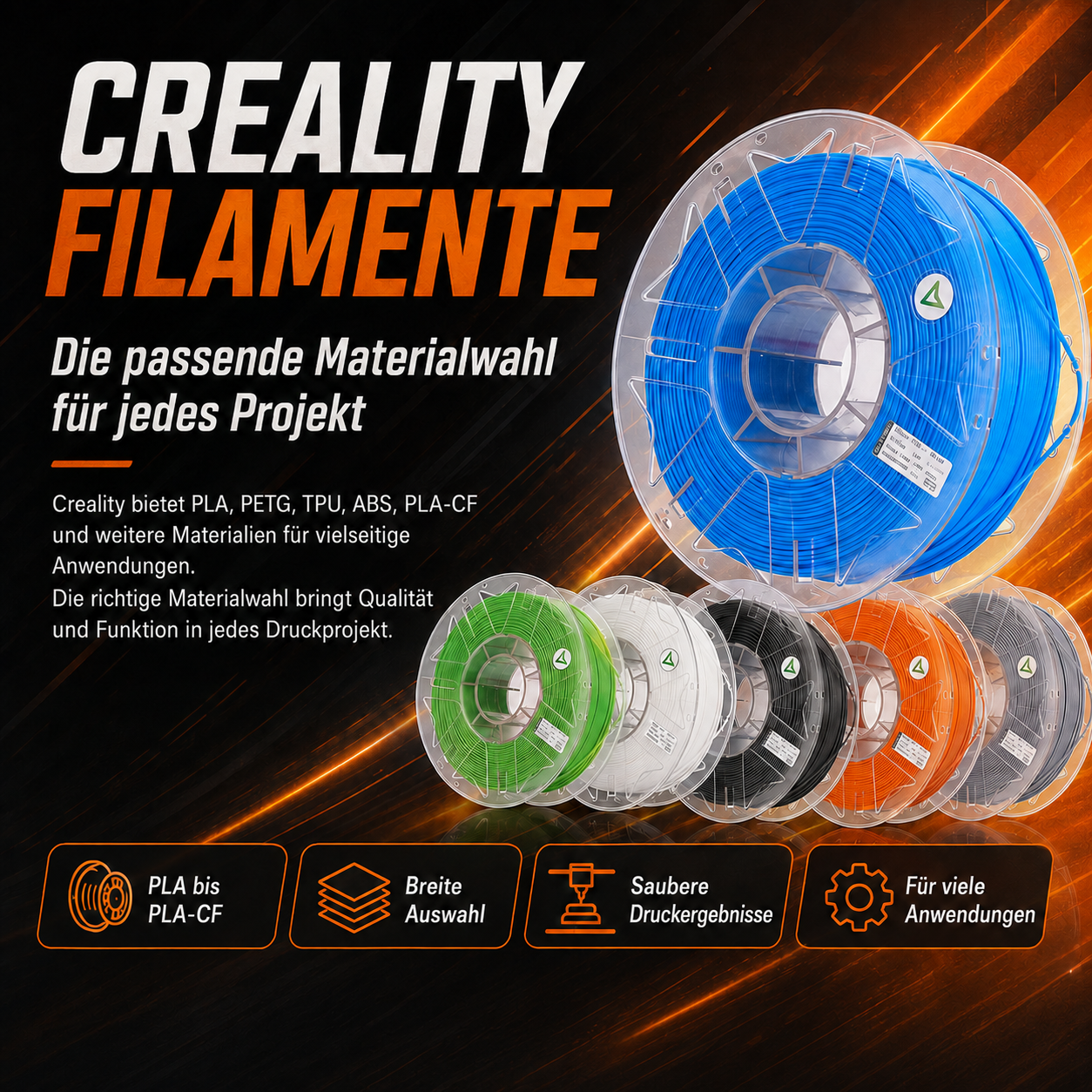 Creality Filamente entdecken