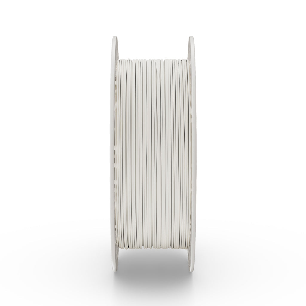 Fiberlogy FiberFlex Aero White Filament, Filamentspule Vorderansicht