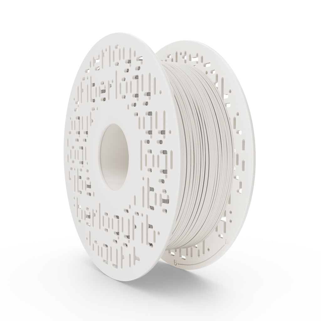 Fiberlogy FiberFlex Aero White Filament, Filamentspule Seitenansicht
