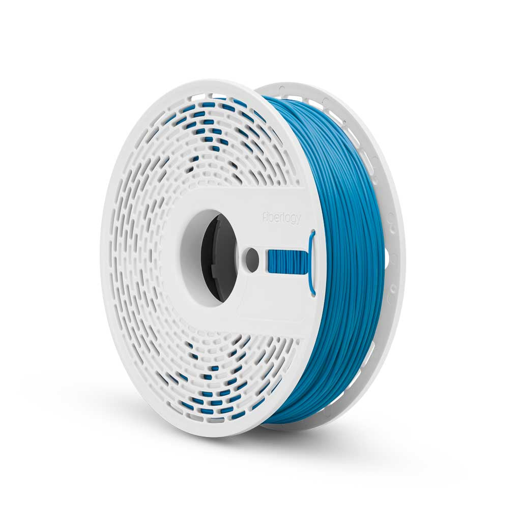 Fiberlogy Matte PLA Blue Filament, Filamentspule Seitenansicht
