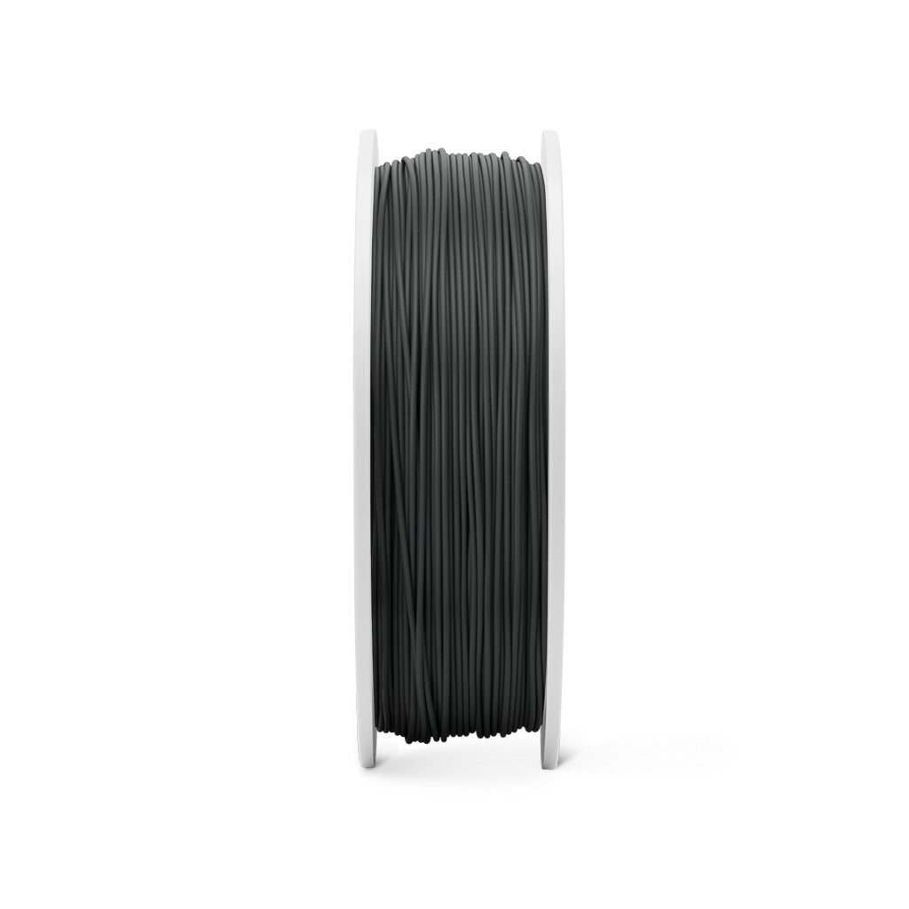 Fiberlogy Matte PLA Graphite Filament, Filamentspule Vorderansicht