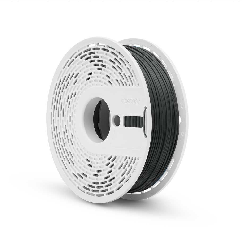 Fiberlogy Matte PLA Graphite Filament, Filamentspule Seitenansicht