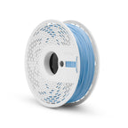 Fiberlogy Matte PLA Pastel Blue Filament, Filamentspule Seitenansicht