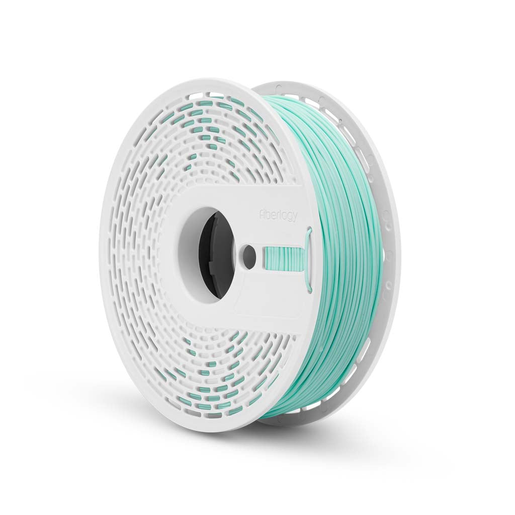 Fiberlogy Matte PLA Pastel Mint Filament, Filamentspule Seitenansicht
