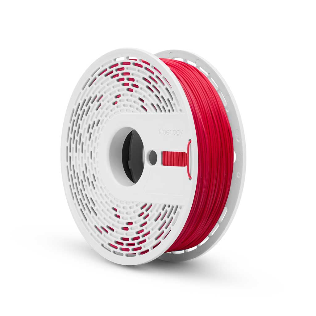 Fiberlogy Matte PLA Red Filament, Filamentspule Seitenansicht