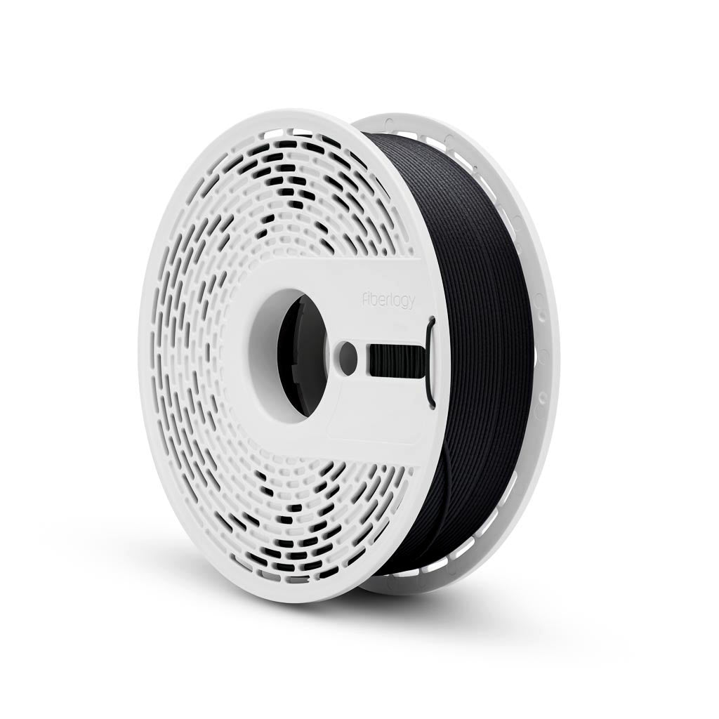 Fiberlogy PCTG GF10 Black Filament, Filamentspule Seitenansicht