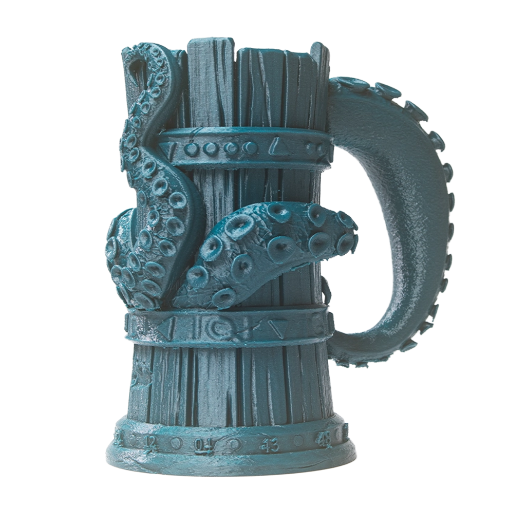 Mit Feinschmelzer PETG Mystic Blue Filament 3D-gedruckter Krug