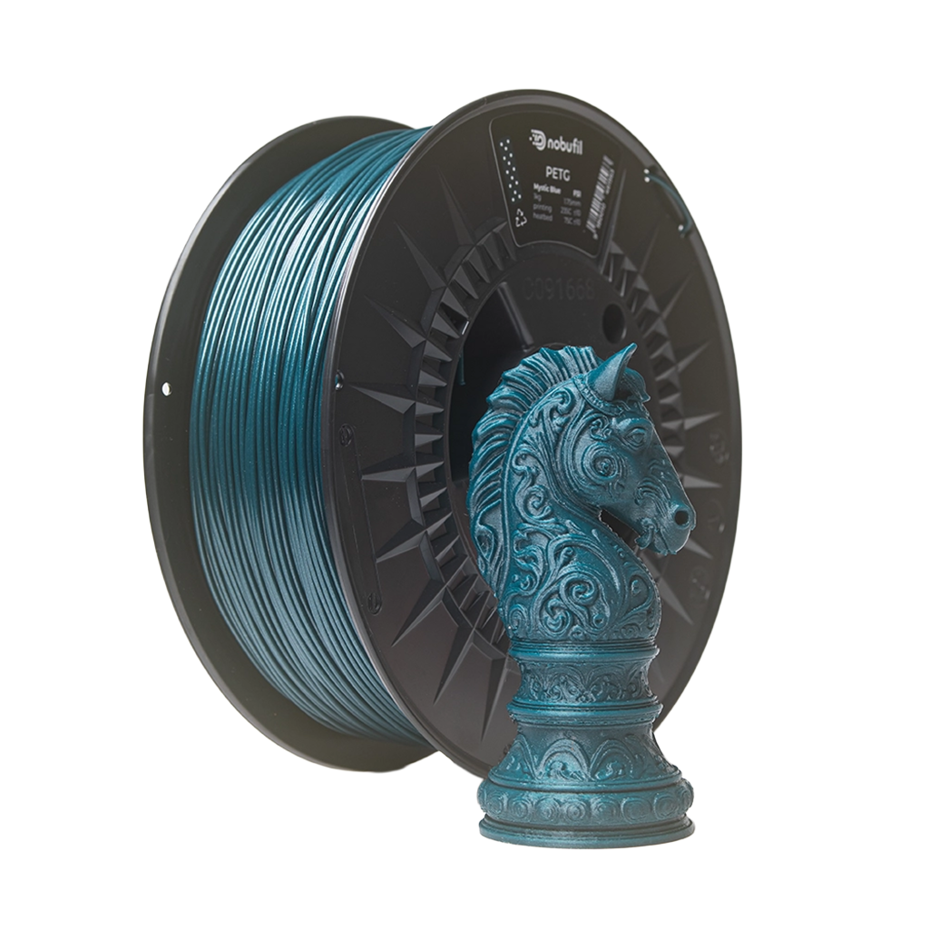 Feinschmelzer PETG Mystic Blue Filament, Filamentspule Detailansicht