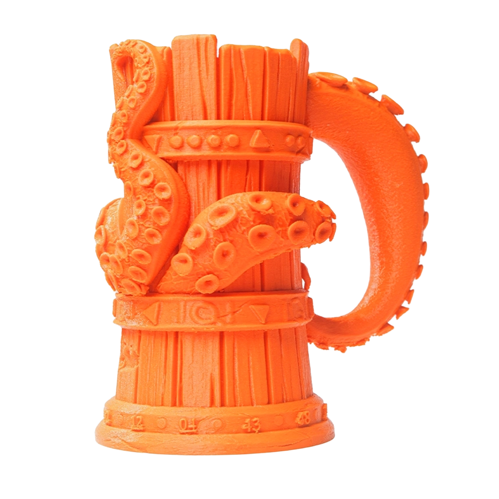 Mit Feinschmelzer PETG Vivid Orange Filament 3D-gedruckter Krug