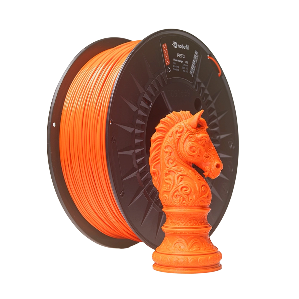 Feinschmelzer PETG Vivid Orange Filament, Filamentspule Detailansicht